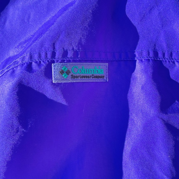 COLUMBIA Bugaboo Jacket Size XL Vtg 80s 90s  Nylon 3 In 1 Fleece Purple Teal - Picture 6 of 9